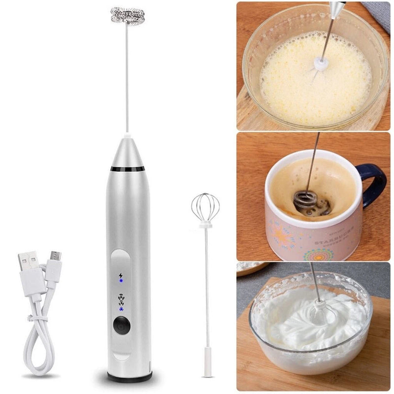 Batedor Misturador Misturador Elétrico para Bebidas Leite Café Clara de Ovos 2 EM 1