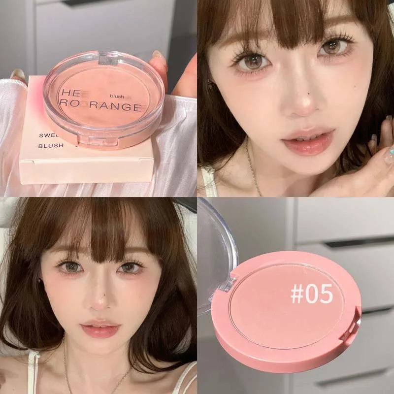 HERORANGE pó blush natural cor fosca baixa saturação nude coreano puro sexy novo pó blush