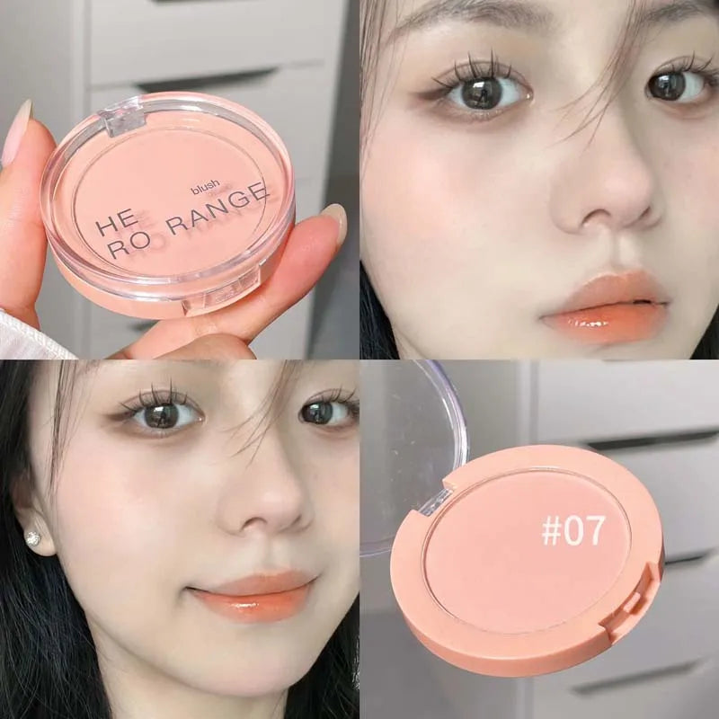 HERORANGE pó blush natural cor fosca baixa saturação nude coreano puro sexy novo pó blush