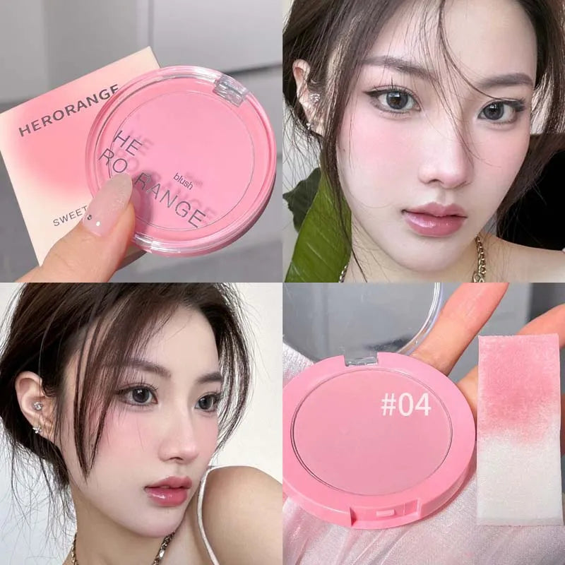 HERORANGE pó blush natural cor fosca baixa saturação nude coreano puro sexy novo pó blush