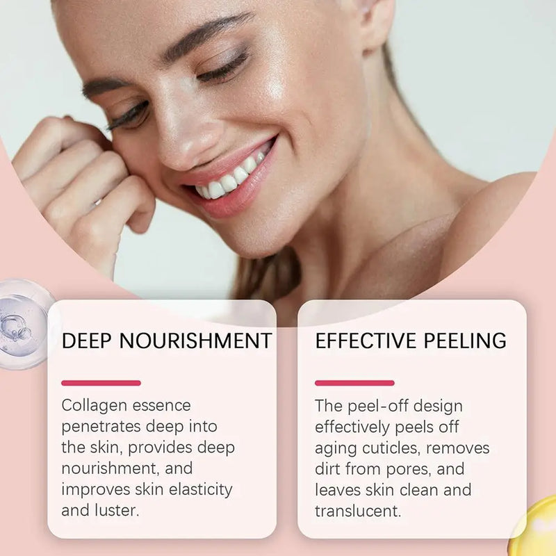 Máscara facial de colágeno para embrulho noturno, máscara de embrulho noturno de colágeno coreano hidrata profundamente creme de máscara de cuidados noturnos 75ml
