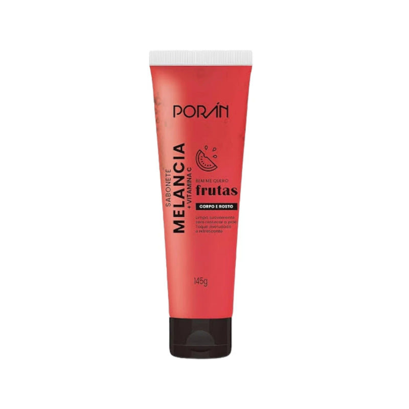 Kit c/ 3 Itens Esfoliante, Hidratante e Sabonete Corpo e Rosto Melancia Porán