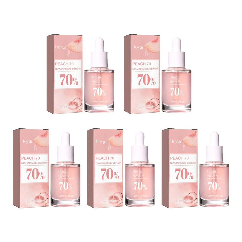 Pêssego 70% niacinamida soro facial desvanece-se melanina hidratante encolher poros suave brilho cuidados com a pele removedor de manchas escuras soro